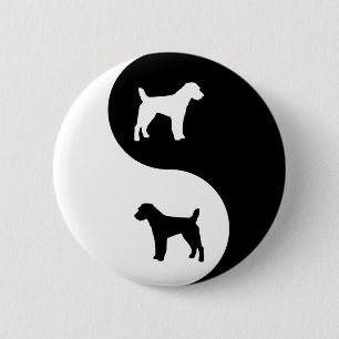 Pastor-Jack Russell Yin Yang Button