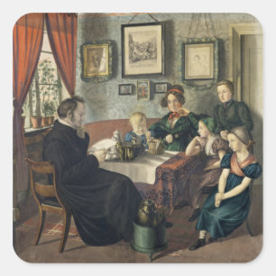 Pastor Johann Wilhelm Rautenberg und seine Quadratischer Aufkleber