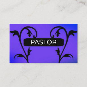Pastor Lila Sign Business Card Visitenkarte