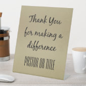 Pastor macht einen Unterschied Sockelschild (In Situ)