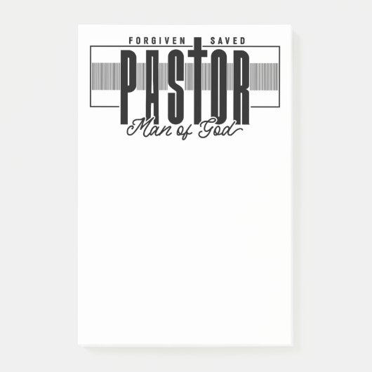 Pastor Man of God Post-it Notes Klebezettel (Vorderseite)