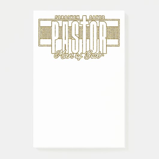 Pastor Man of God Post-it Notes Klebezettel (Vorderseite)