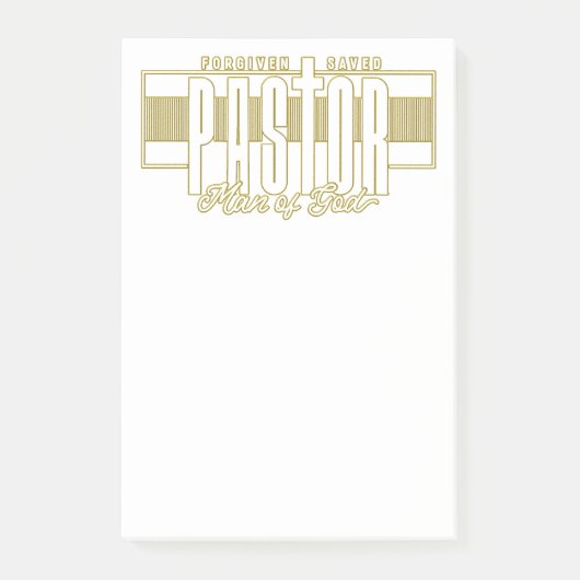Pastor Man of God Post-it Notes Klebezettel (Vorderseite)