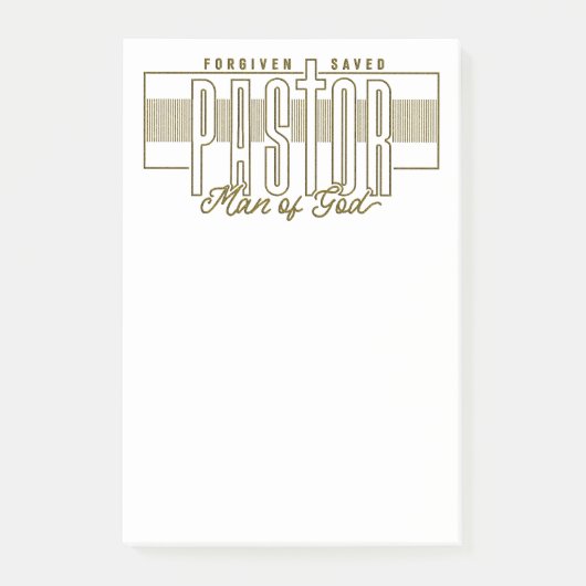 Pastor Man of God Post-it Notes Klebezettel (Vorderseite)