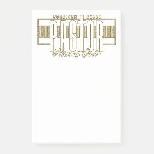 Pastor Man of God Post-it Notes Klebezettel (Vorderseite)
