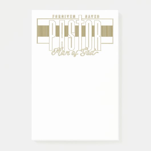Pastor Man of God Post-it Notes Klebezettel (Vorderseite)