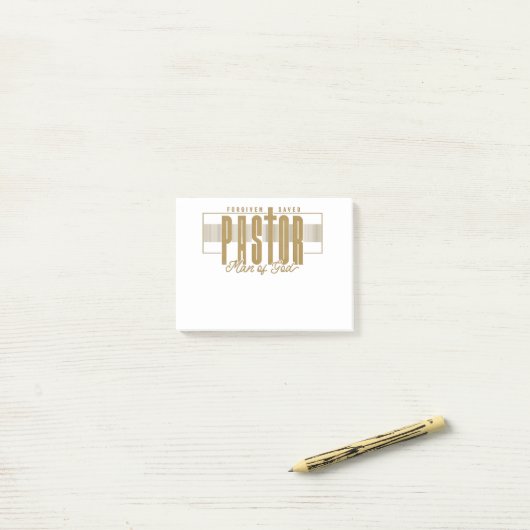Pastor Man of God Post-it Notes Klebezettel (Auf Schreibtisch)