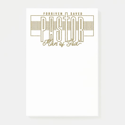 Pastor Man of God Post-it Notes Klebezettel (Vorderseite)
