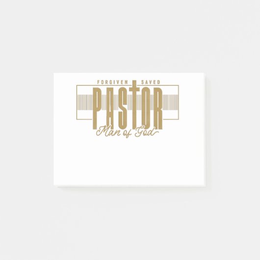 Pastor Man of God Post-it Notes Post-it Klebezettel (Vorderseite)