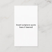 Pastor Matching Custom Visitenkarte (Rückseite)