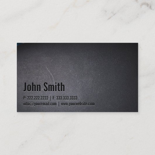 Pastor Minister Elegant Dark Minimal Visitenkarte (Rückseite)