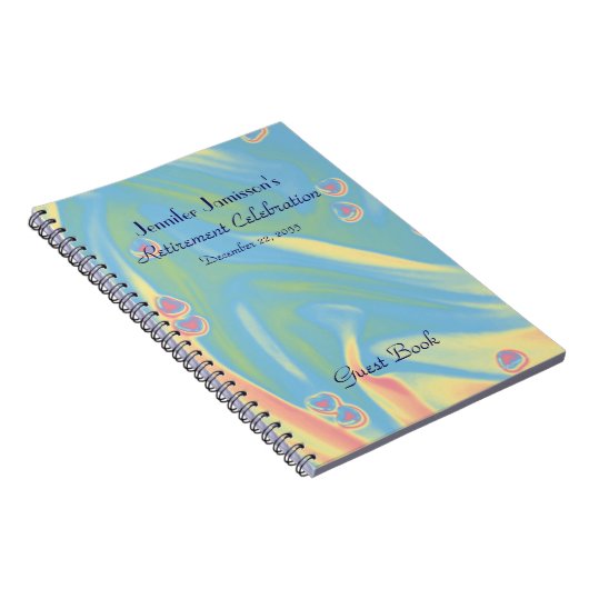 Pastor mit rosa Herz-Rente Party Gästebuch Notizblock (Rechte Seite)