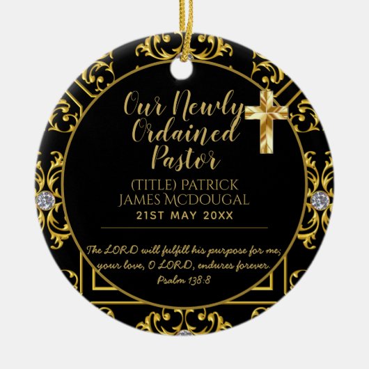 Pastor Neu Ordiniertes Installationsgeschenk - Ver Keramik Ornament (Vorne)