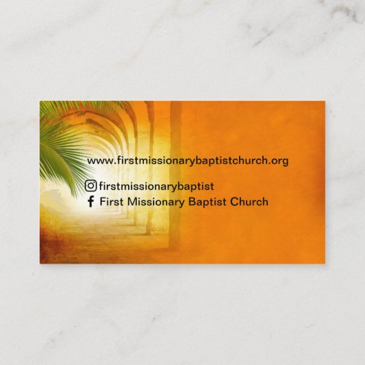 Pastor oder Deacon Bibelkirche Visitenkarte (Rückseite)