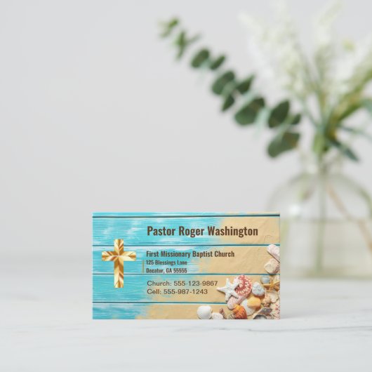 Pastor oder Deacon Bibelkirche Visitenkarte (Stehend Vorderseite)