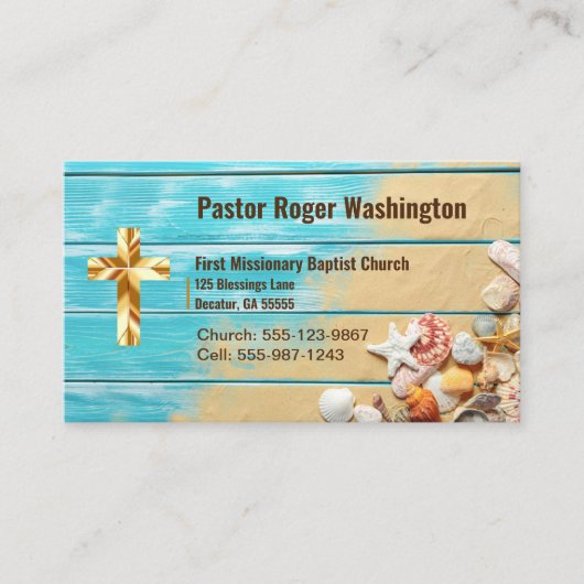 Pastor oder Deacon Bibelkirche Visitenkarte (Vorderseite)