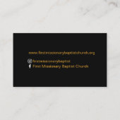 Pastor oder Deacon Bibelkirche Visitenkarte (Rückseite)