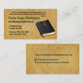 Pastor oder Deacon Bibelkirche Visitenkarte (Vorne/Hinten)