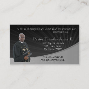 Pastor oder Deacon Foto Visitenkarte
