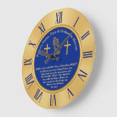 Pastor or Priest Ordinance Ohrs, Personalized Große Wanduhr (Winkel)