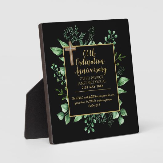 PASTOR Ordinarius Anniversary Verse - Personalized Fotoplatte (Vorderseite)