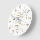 PASTOR Ordinary Anniversary Bibel Verse Gift Runde Wanduhr (Winkel)