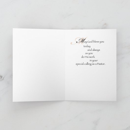 Pastor Ordination Gratulation Karte (Innenseite)