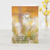 Pastor Ordination Lilies, Kreuz Karte (Gelbe Blume)