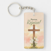 Pastor Ostern Freue dich Kreuz und Lilien Religiös
