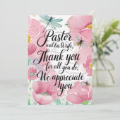 ✝️ Pastor Pastor's Ehefrau Anerkennung Jahrestag Dankeskarte