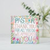 ✝️ Pastor Pastor's Ehefrau Anerkennung Jahrestag Dankeskarte (Stehend Vorderseite)