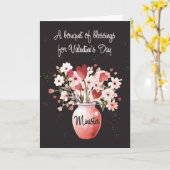 Pastor Religiöser Valentinstag Bouquet Segings Karte (Gelbe Blume)