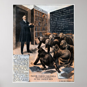 Pastor Russell in den Den des Kritikers Poster