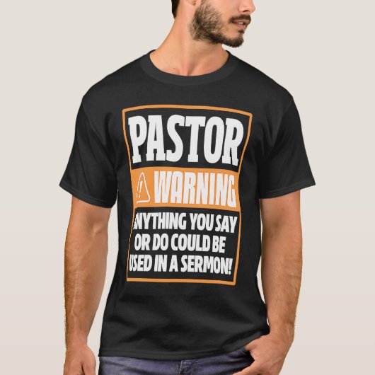 Pastor Sermon Christlich Preacher Minister Clergy T-Shirt (Vorderseite)
