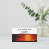Pastor und Church Business Card Visitenkarte (Stehend Vorderseite)
