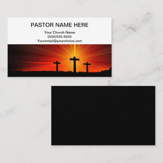 Pastor und Church Business Card Visitenkarte (Vorne/Hinten)