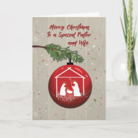 Pastor und Ehefrau Weihnachtsschmuck mit Manger