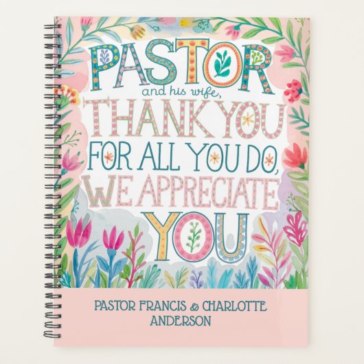 ✝️ Pastor und Pastor's Ehefrau Wertschätzung Gesch Planer (Vorderseite)