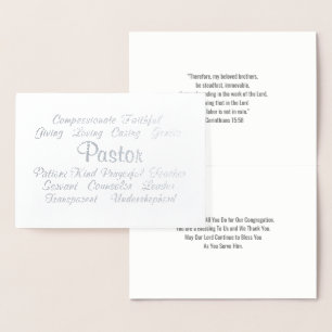 Pastor Vielen Dank Folienkarte