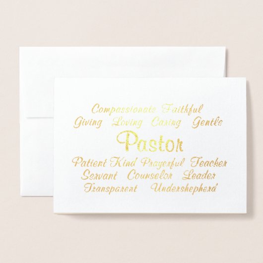 Pastor Vielen Dank Folienkarte (Vorderseite mit Umschlag)