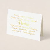 Pastor Vielen Dank Folienkarte (Vorderseite)