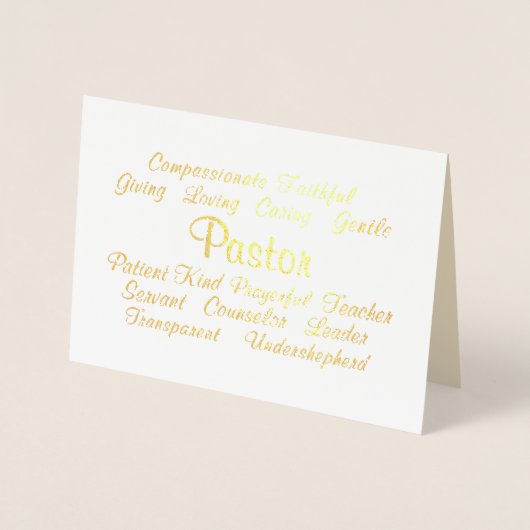 Pastor Vielen Dank Folienkarte (Vorderseite)