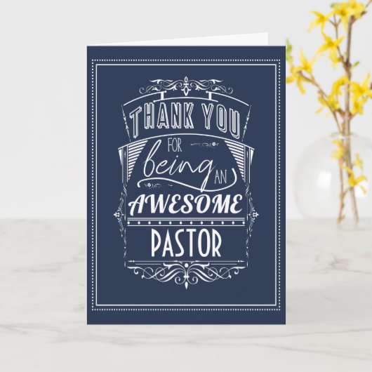 Pastor Vielen Dank Karte (Gelbe Blume)