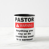 Pastor-Warnung Tasse (Zentrum)