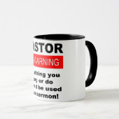 Pastor-Warnung Tasse (VorderseiteRechts)