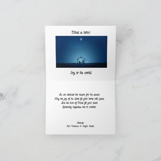 Pastor Weihnachten (Innenseite)