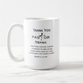 Pastor Wertschätzung Cross Scripture Personalisier Kaffeetasse (Links)