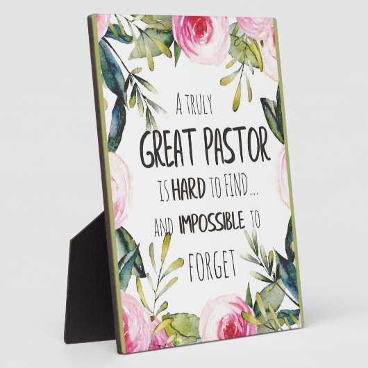 Pastor Wertschätzung Geschenk Pastor Danke Zitat Fotoplatte (Seite)