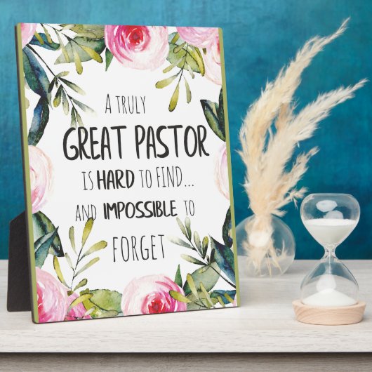 Pastor Wertschätzung Geschenk Pastor Danke Zitat Fotoplatte (Seite)