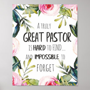 Pastor Wertschätzung Geschenk Pastor Danke Zitat Poster